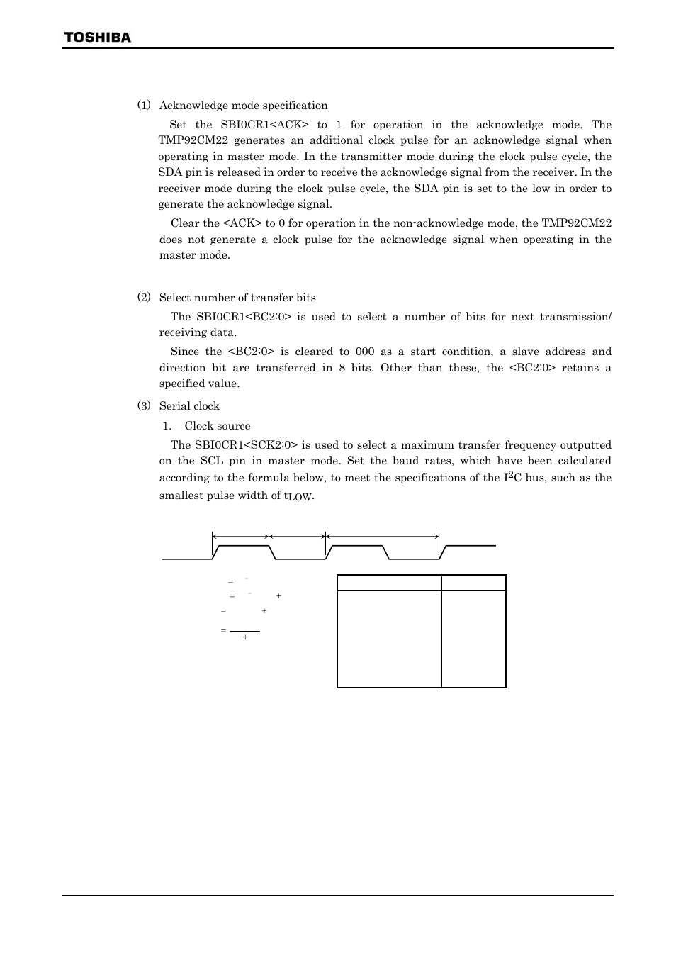 5 control in i2c bus mode, 5 control in i, C bus mode | Toshiba H1 SERIES TLCS-900 User Manual | Page 180 / 260