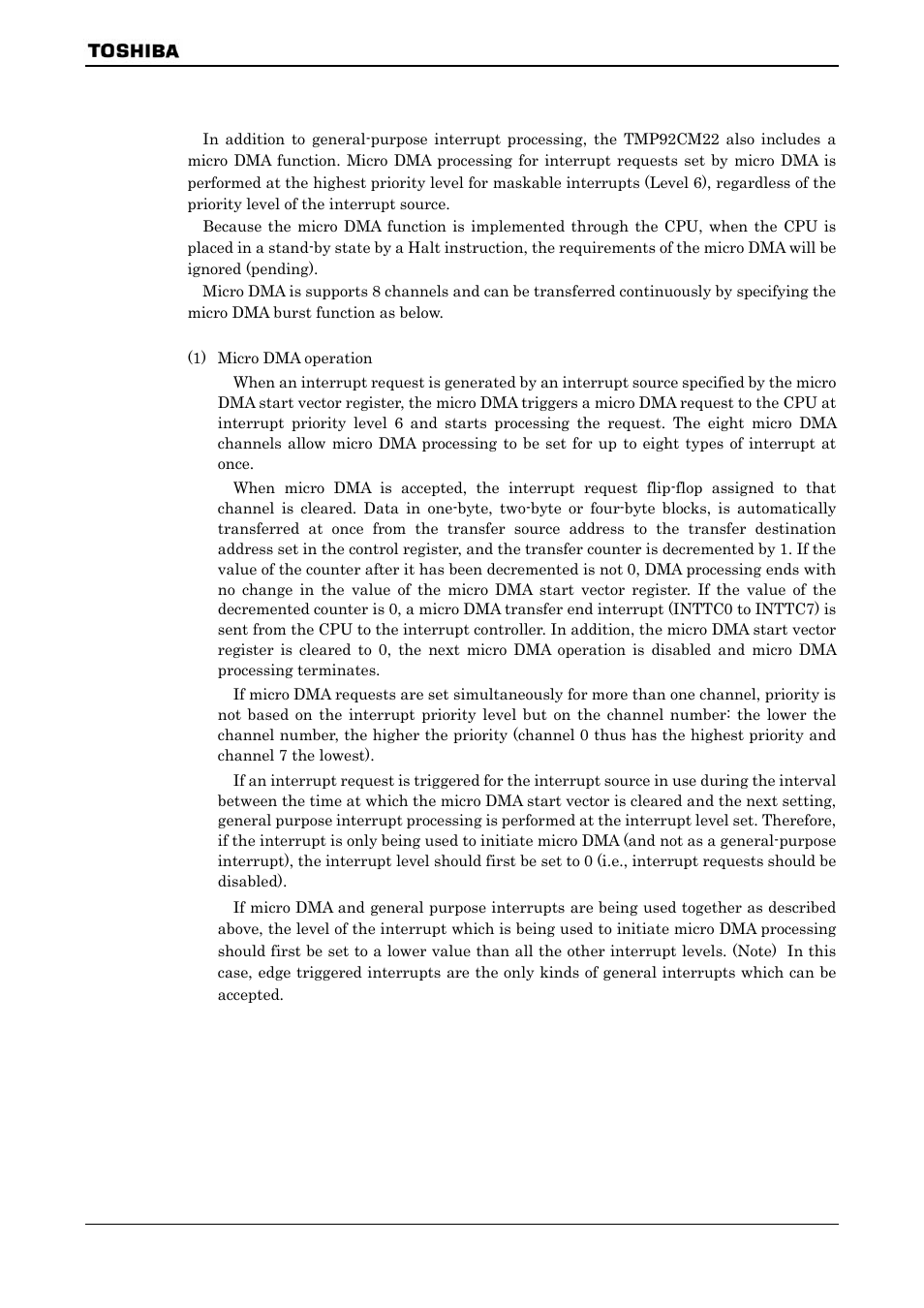 2 micro dma | Toshiba H1 SERIES TLCS-900 User Manual | Page 36 / 260