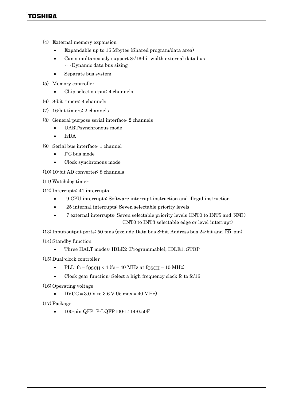 Toshiba H1 SERIES TLCS-900 User Manual | Page 4 / 260