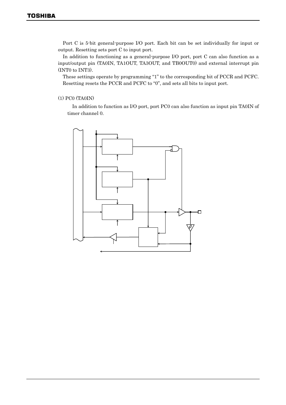 9 port c (pc0, pc1, pc3, pc5, and pc6) | Toshiba H1 SERIES TLCS-900 User Manual | Page 68 / 260