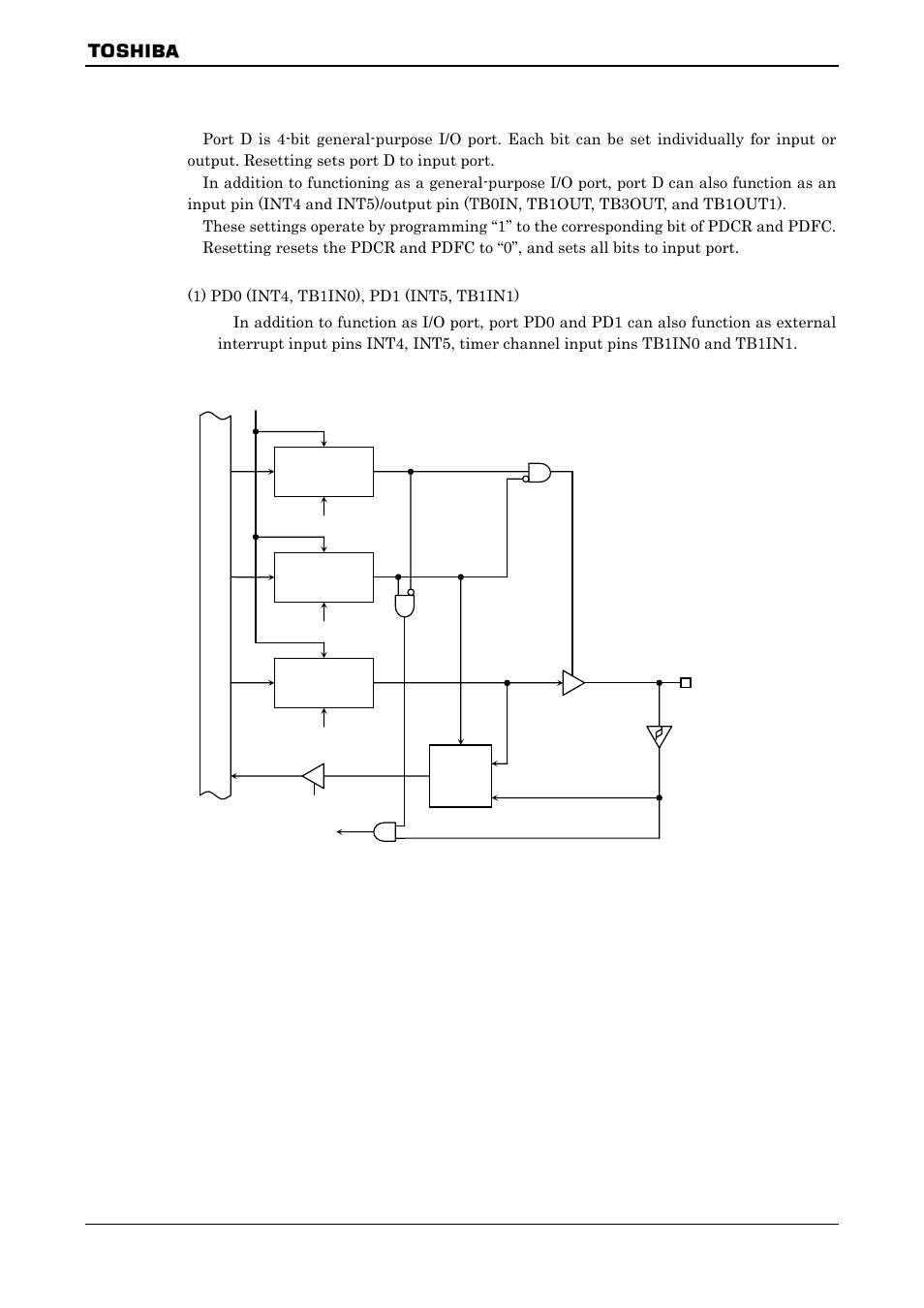 10 port d (pd0 to pd3) | Toshiba H1 SERIES TLCS-900 User Manual | Page 72 / 260