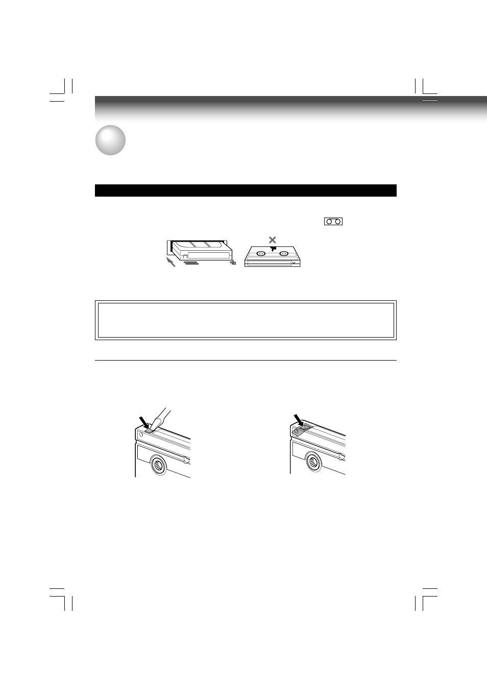 Video cassette use | Toshiba W-609 User Manual | Page 18 / 47