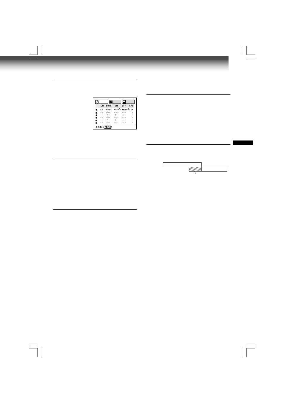 Overlaps of the programs, Changing/cancelling the timer programs, Error indication | Toshiba W-609 User Manual | Page 27 / 47