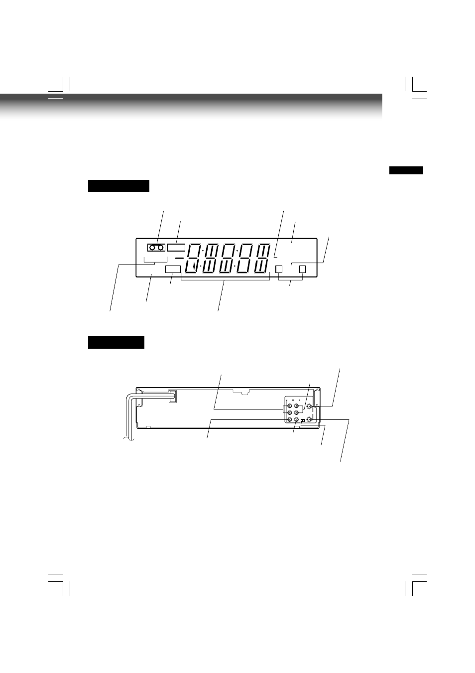 Rear panel, Vcr display, Hi-fi stereo | Sap vcr | Toshiba W-609 User Manual | Page 9 / 47