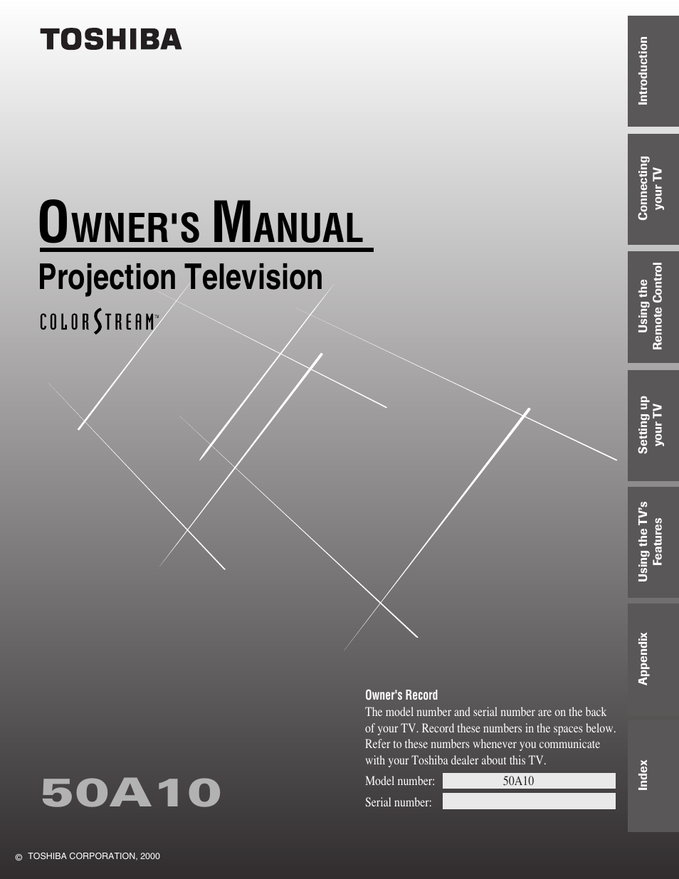 Toshiba 50A10 User Manual | 46 pages