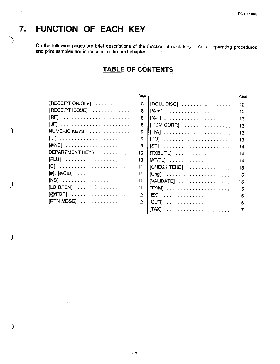 Toshiba TEC MA-206 User Manual | Page 11 / 78