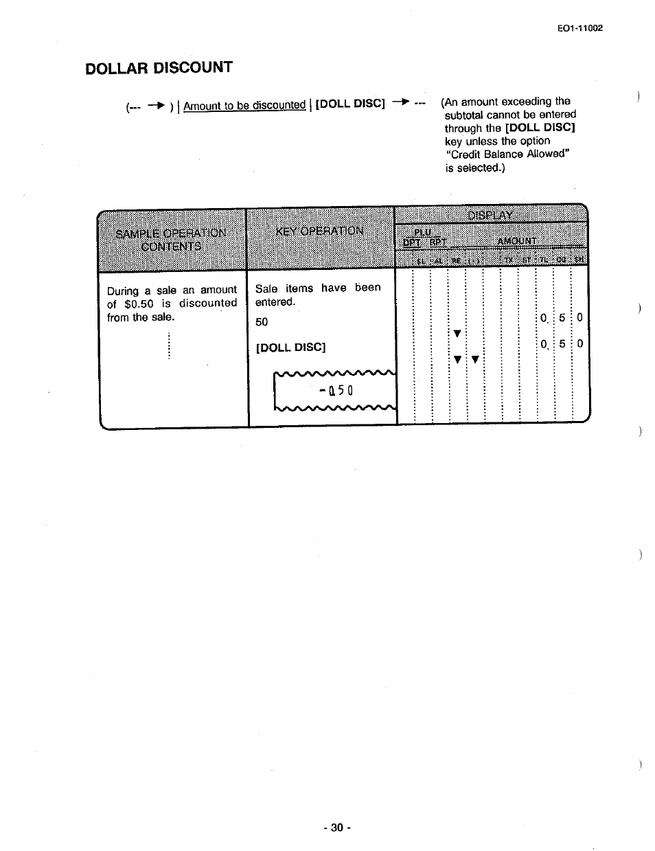 Dollar discount | Toshiba TEC MA-206 User Manual | Page 34 / 78