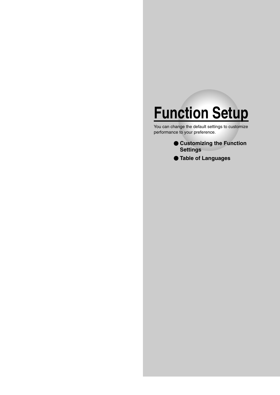 Function setup | Toshiba SD-4700 User Manual | Page 51 / 68