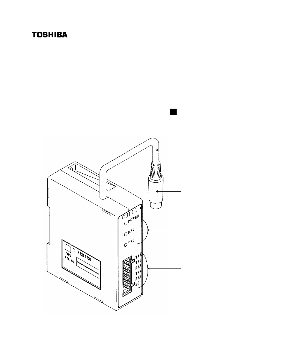 Toshiba RS232C User Manual | 8 pages