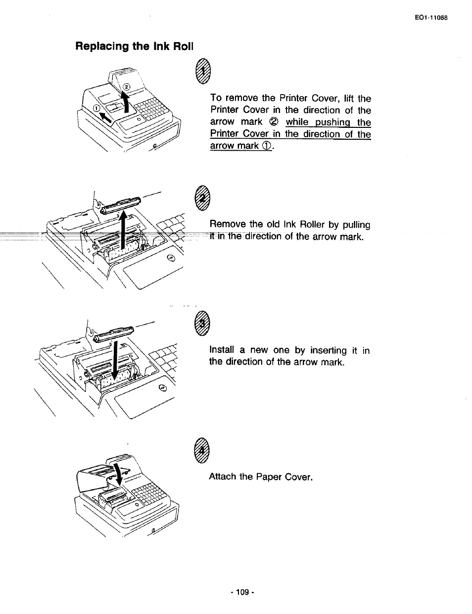 Replacing the ink roll | Toshiba TEC MA-305-100 User Manual | Page 111 / 128