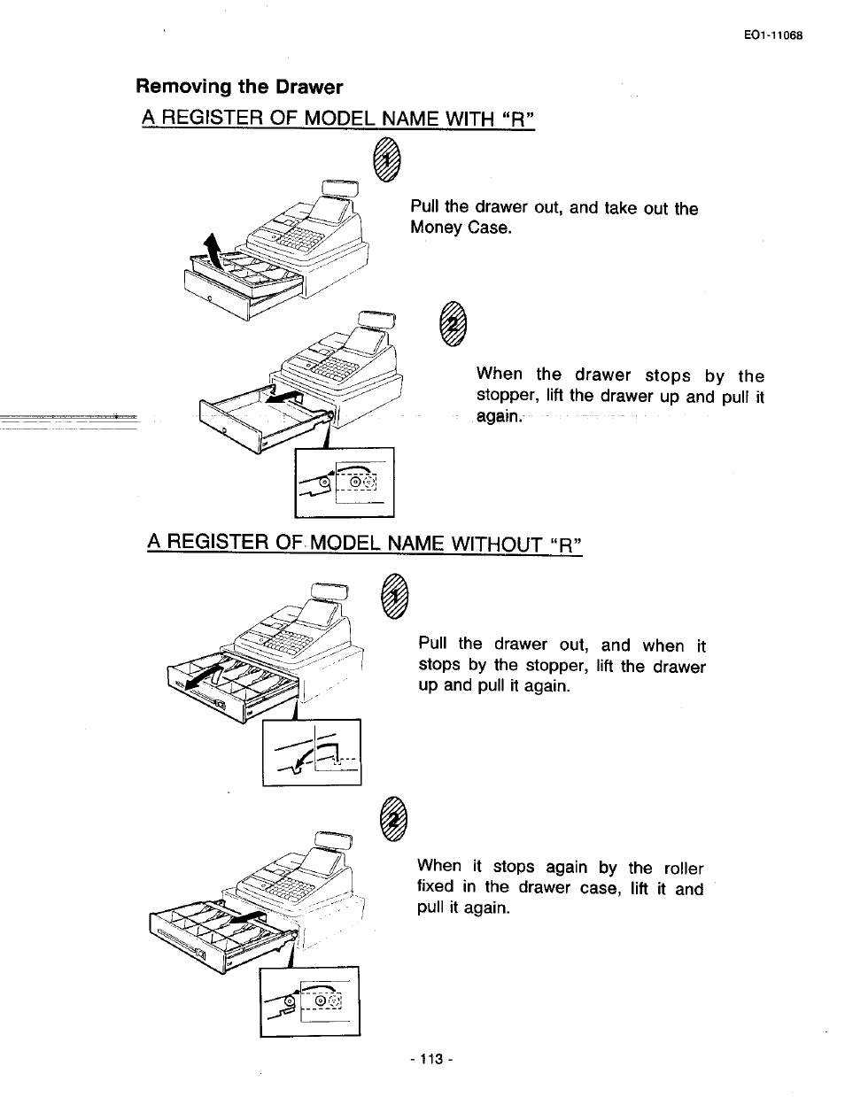 Removing the drawer | Toshiba TEC MA-305-100 User Manual | Page 115 / 128