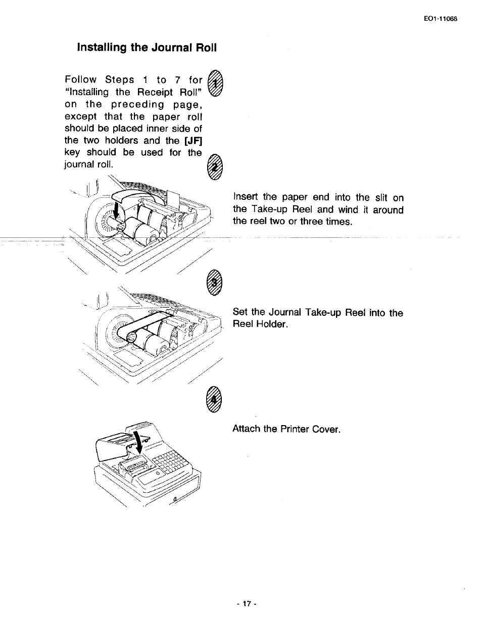 Installing the journal roll | Toshiba TEC MA-305-100 User Manual | Page 19 / 128