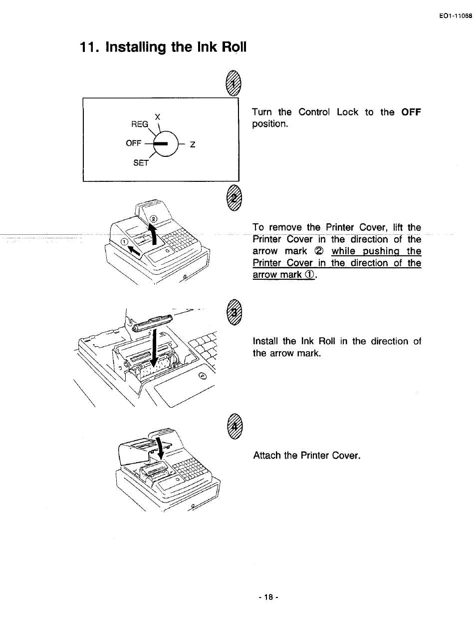 Installing the ink roll | Toshiba TEC MA-305-100 User Manual | Page 20 / 128