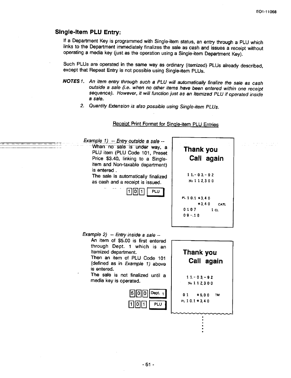 Single-item plu entry | Toshiba TEC MA-305-100 User Manual | Page 53 / 128