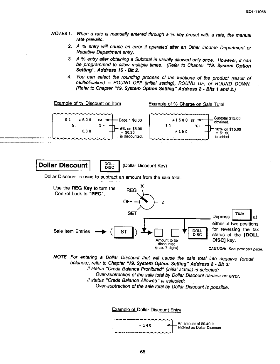 Dollar discount | Toshiba TEC MA-305-100 User Manual | Page 57 / 128