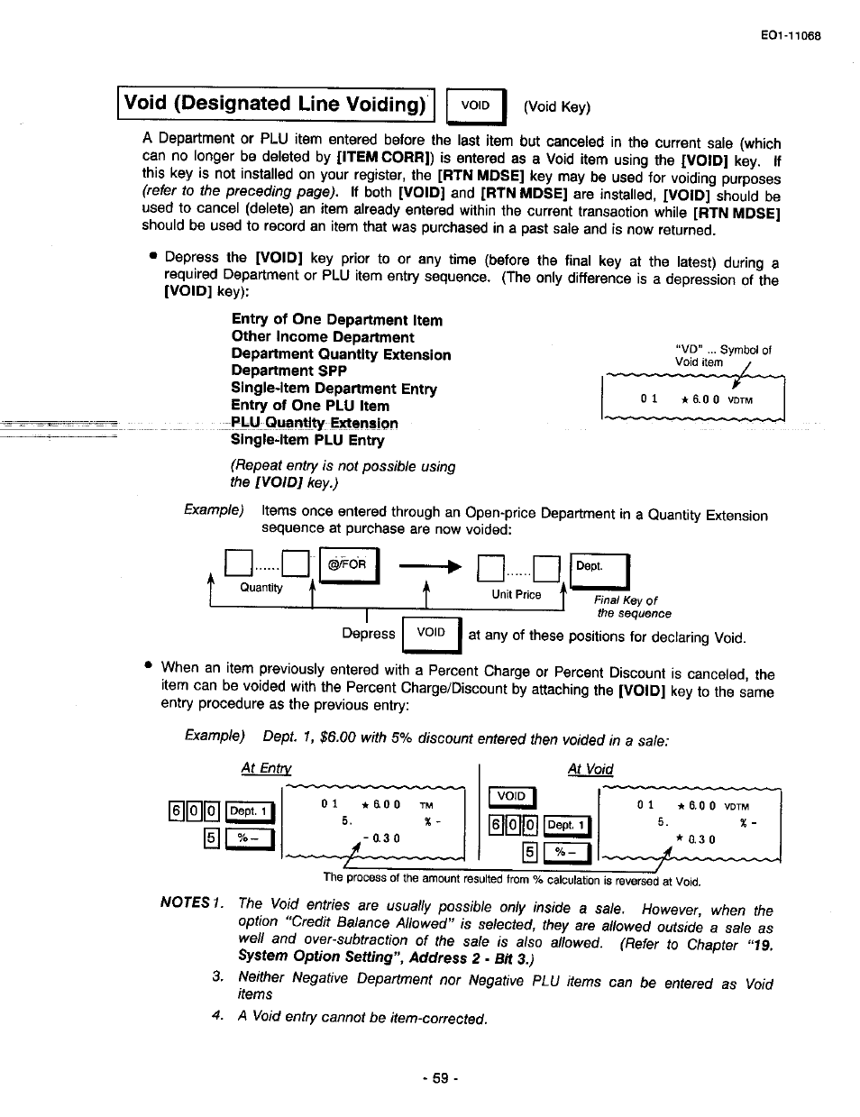 Void (designated line voiding) | Toshiba TEC MA-305-100 User Manual | Page 61 / 128