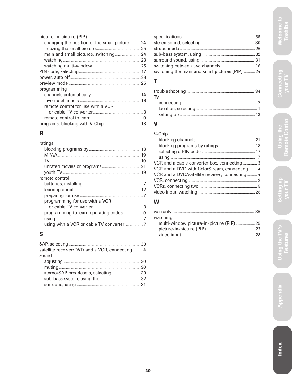 Toshiba CN32V71 User Manual | Page 45 / 46