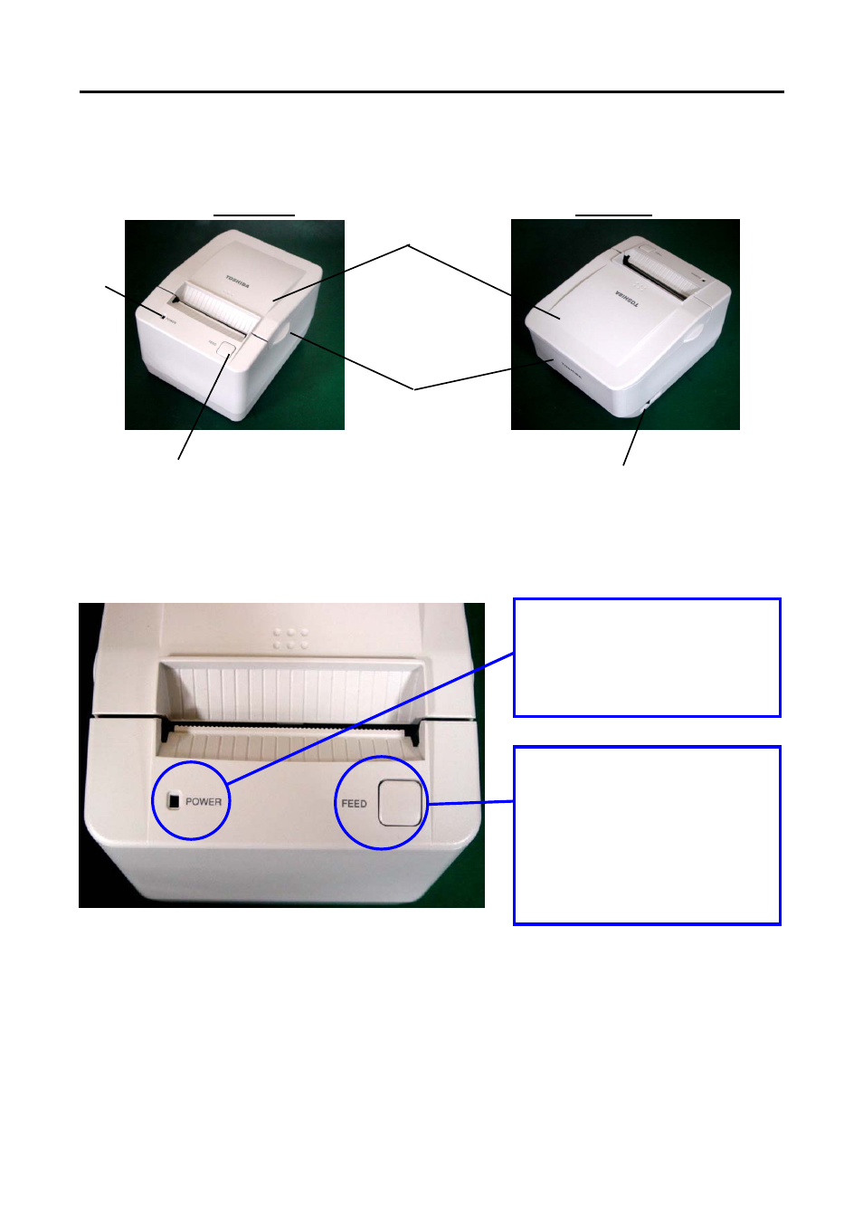 Appearance, Front/rear view, Led and feed button | 1 front/rear view, 2 led and feed button | Toshiba TSMB0039901 User Manual | Page 9 / 31