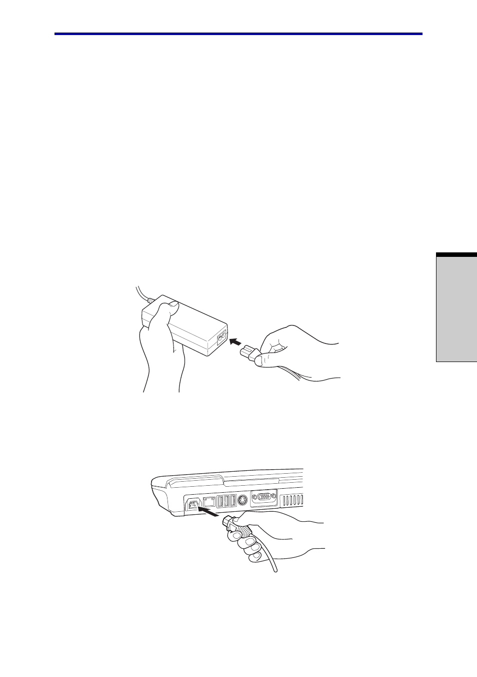Connecting the universal ac adaptor, Connecting the universal ac adaptor -5 | Toshiba PSA20 User Manual | Page 63 / 244