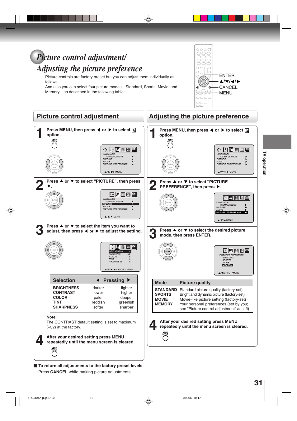 Toshiba MW24F11 User Manual | Page 31 / 68