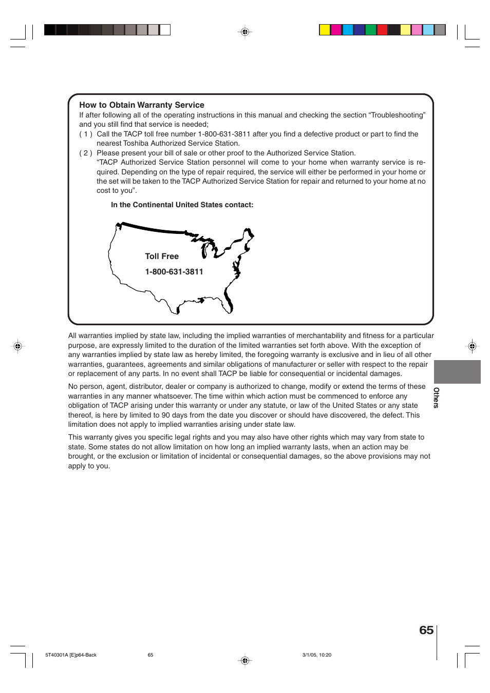 Toshiba MW24F11 User Manual | Page 65 / 68