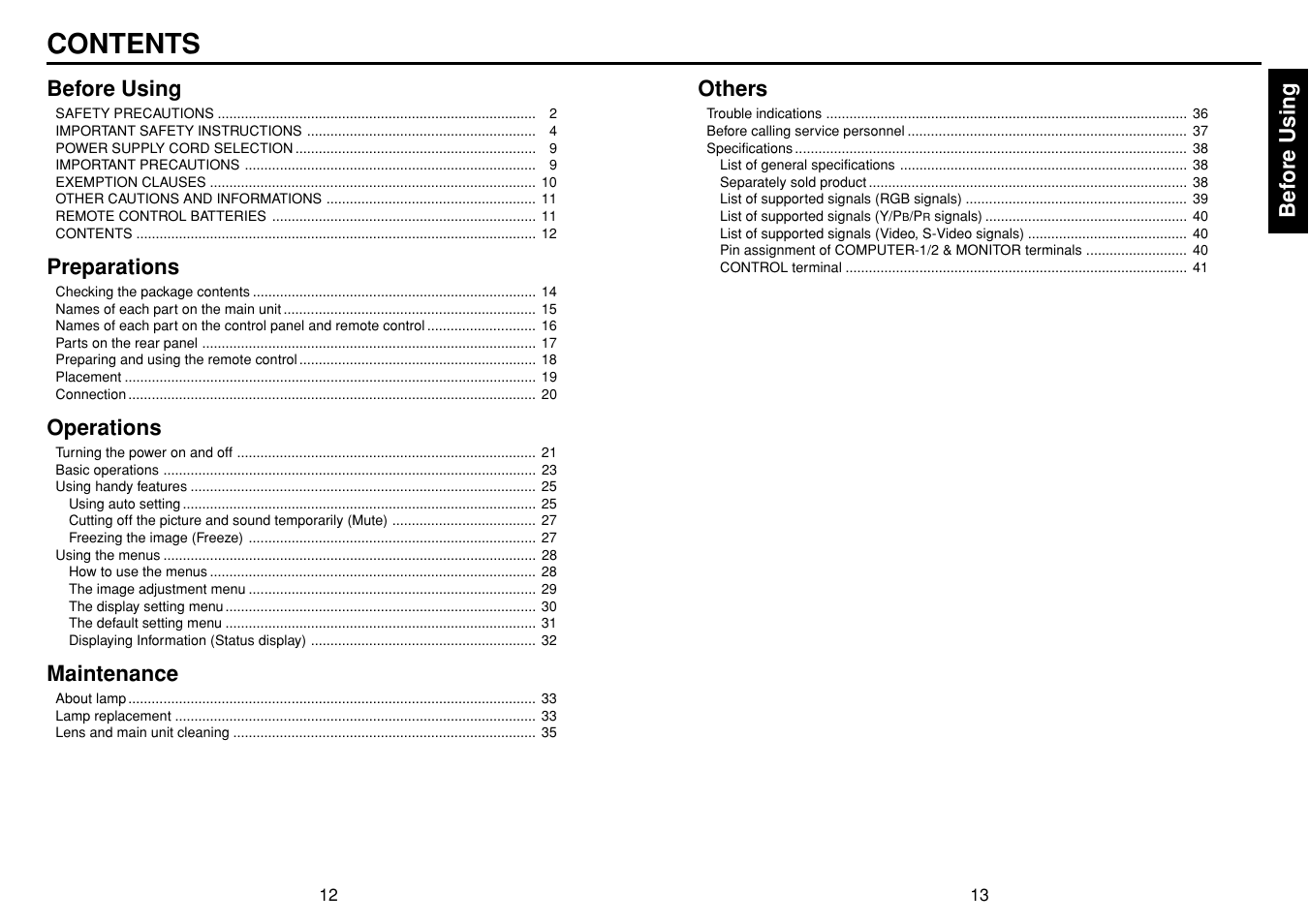 Toshiba TDP-T98 User Manual | Page 7 / 22