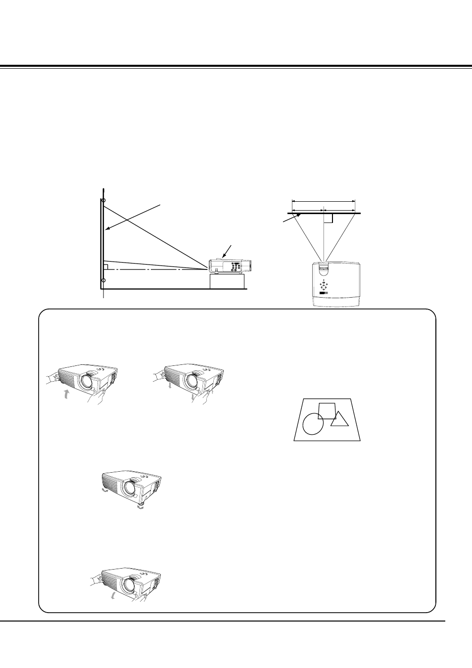 Setting up your projector, Setting up the screen, Basic setup | Toshiba TDP-MT500 User Manual | Page 15 / 40