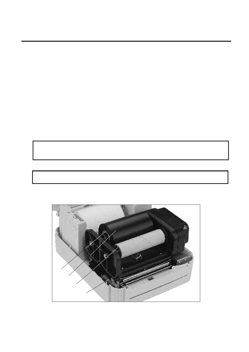 Ribbon loading instructions | Toshiba TEC EM1-33046A User Manual | Page 23 / 34