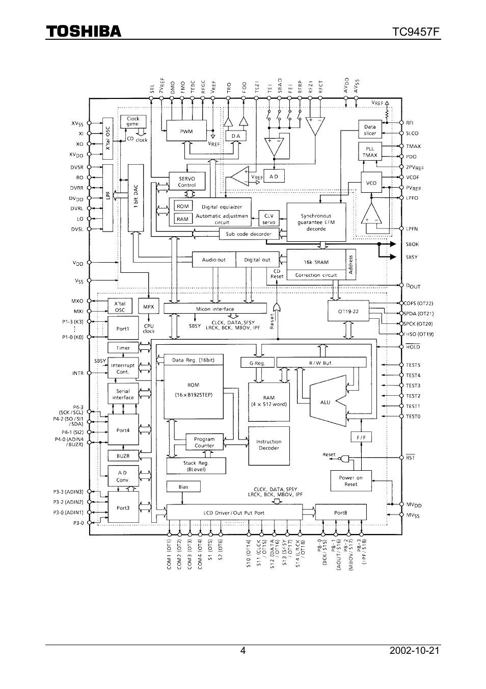 Toshiba TC9457F User Manual | Page 4 / 16