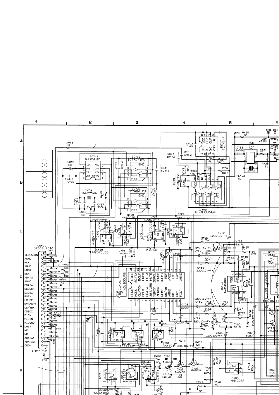 Circuit diagrams, 1. output circuit diagram | Toshiba SD-9100 User Manual | Page 11 / 30