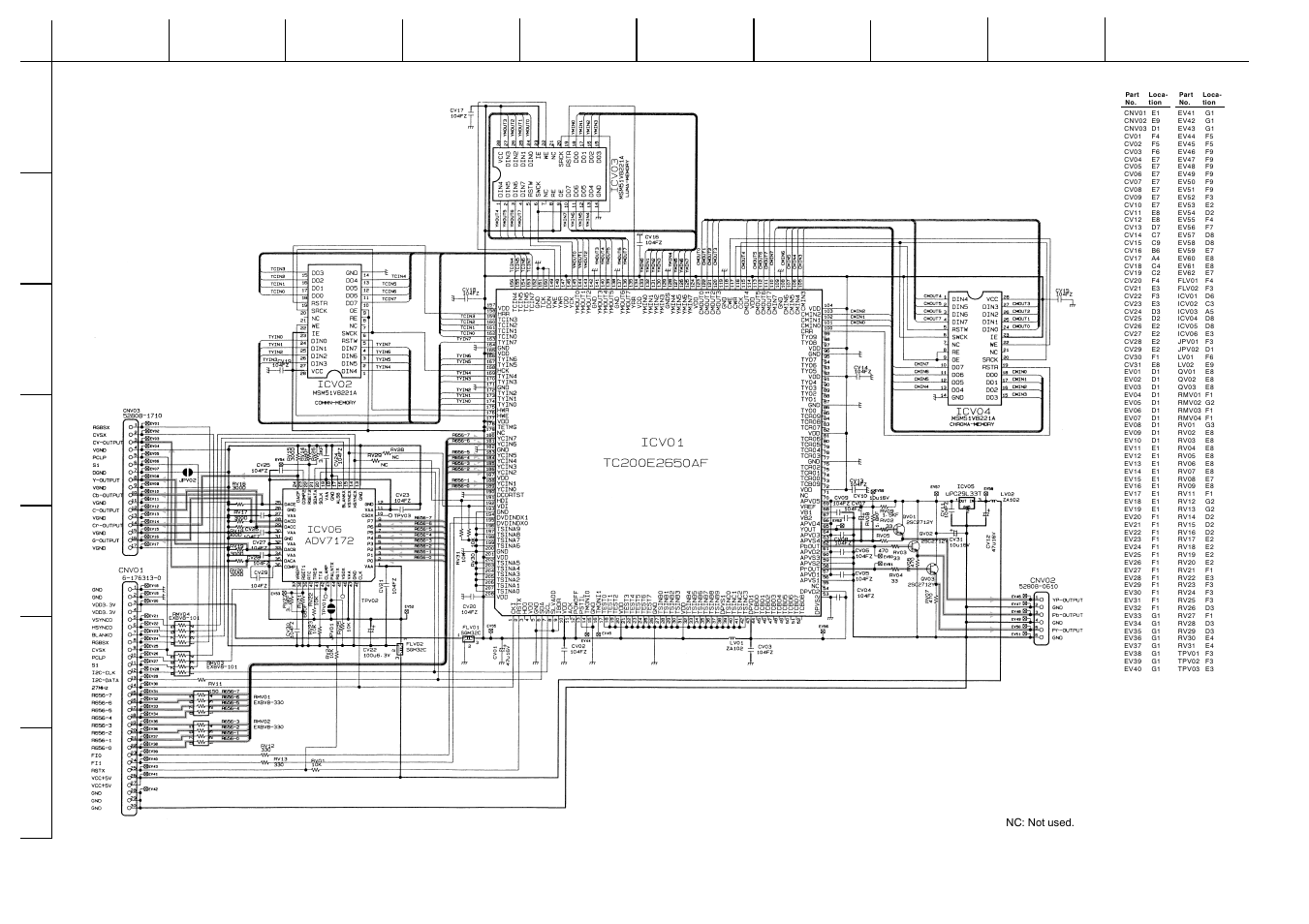 2. sub video circuit diagram -16, 2. sub video circuit diagram, Fig. 3-4-3 | Nc: not used | Toshiba SD-9100 User Manual | Page 20 / 30