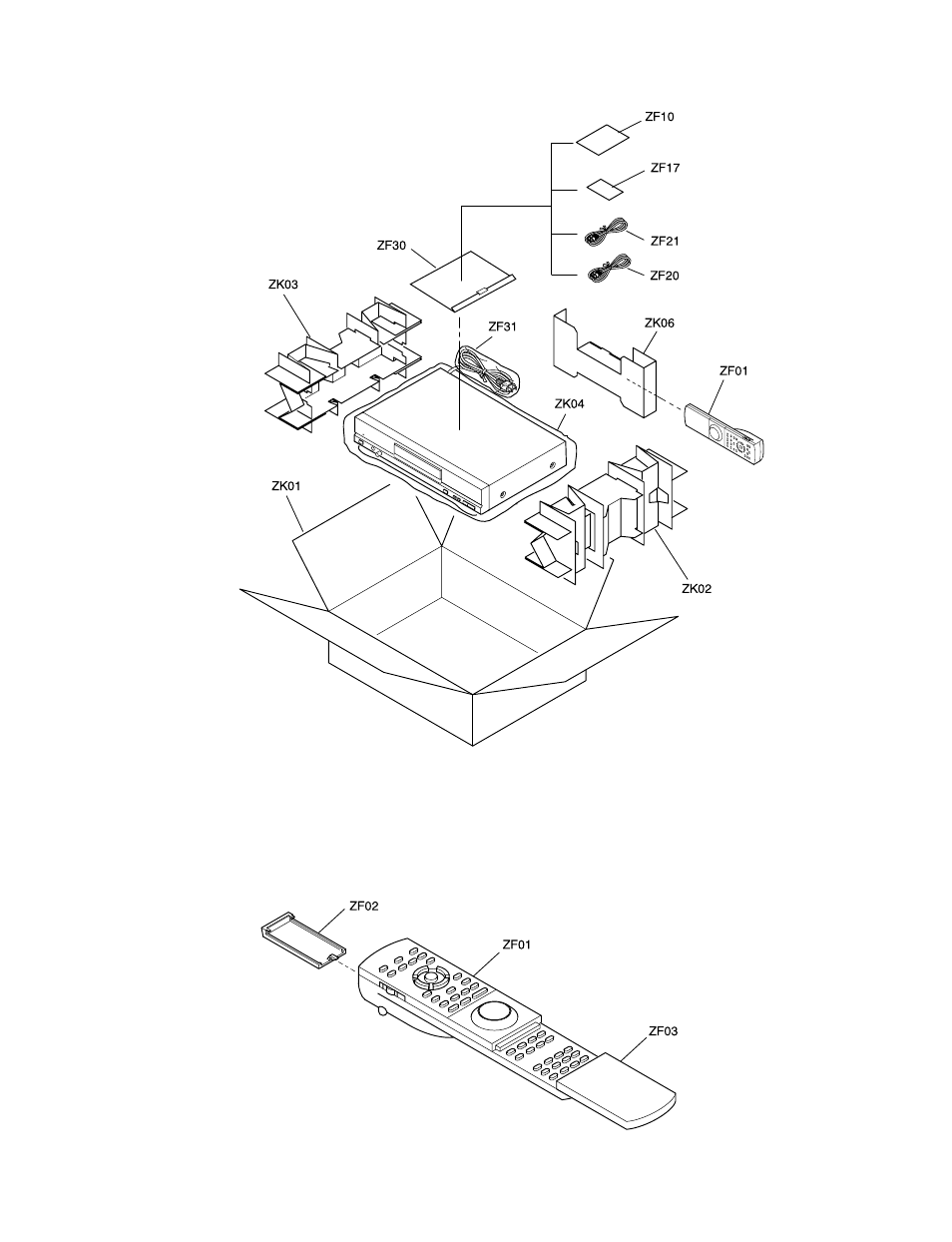 Exploded views -2, 1. packing assembly -2 4-2. remote control unit -2, Exploded views | Toshiba SD-9100 User Manual | Page 22 / 30