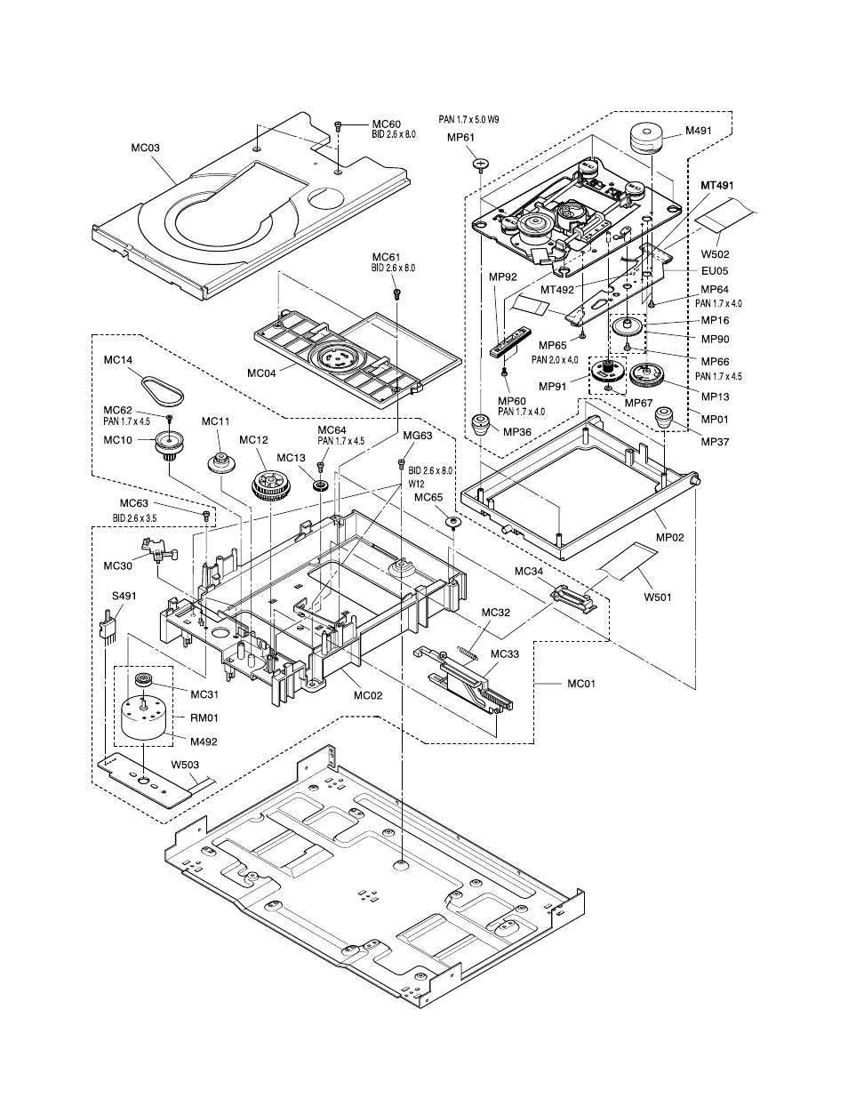 4. mechanism assembly -4 | Toshiba SD-9100 User Manual | Page 24 / 30