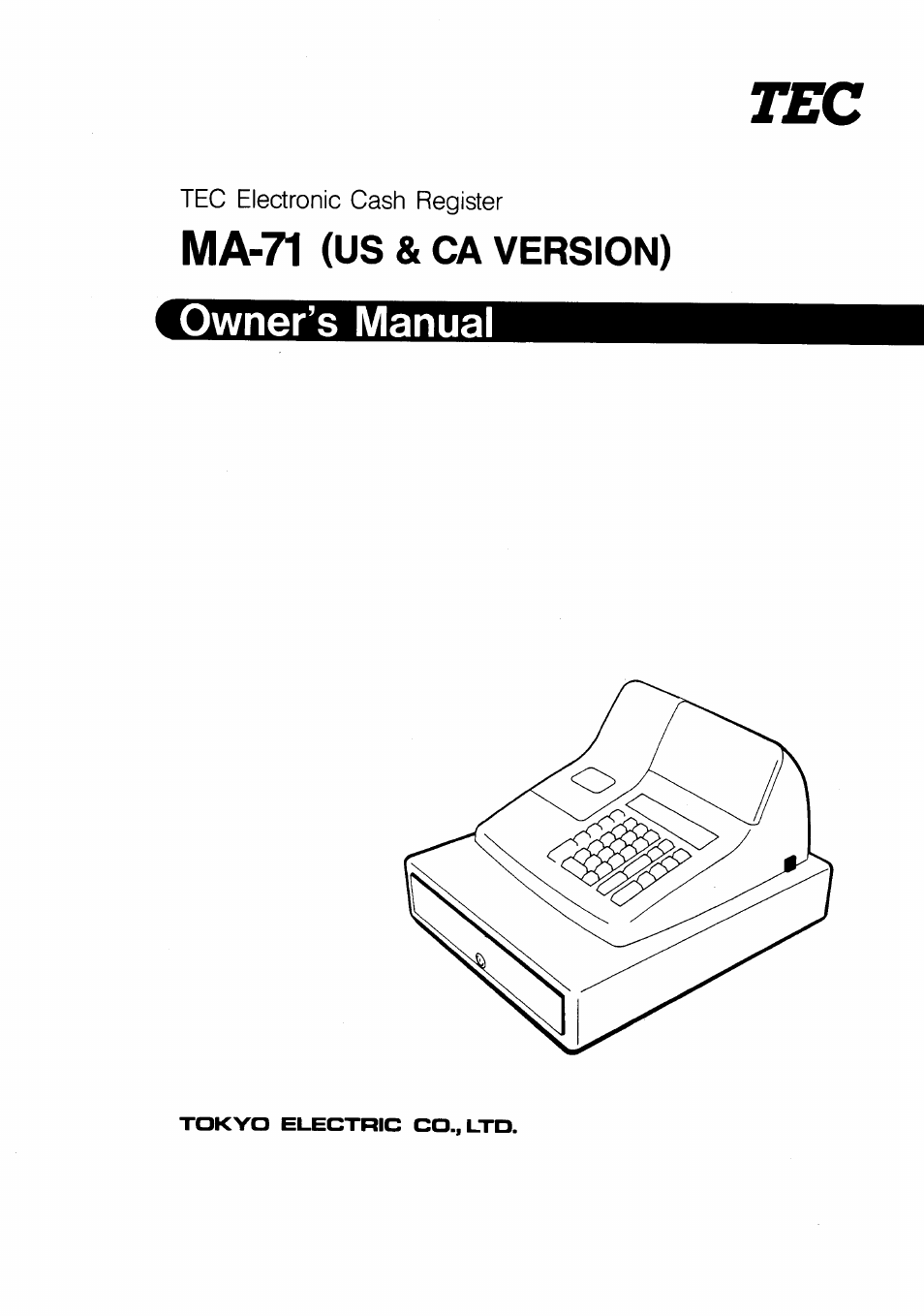 Toshiba TEC MA-71 User Manual | 55 pages