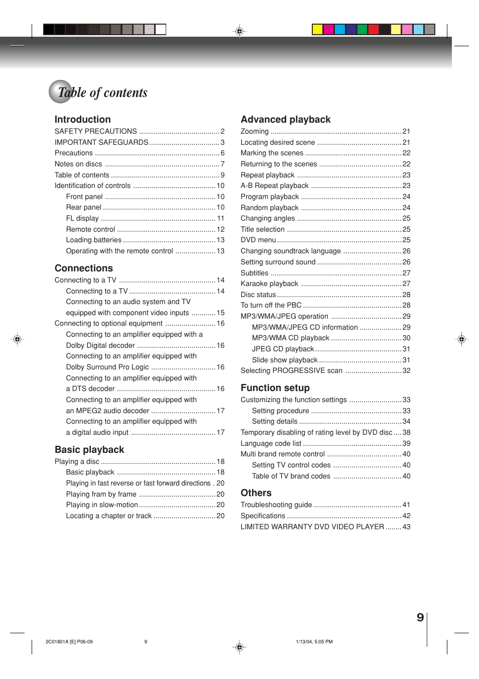 Toshiba SD-3860SC User Manual | Page 9 / 44