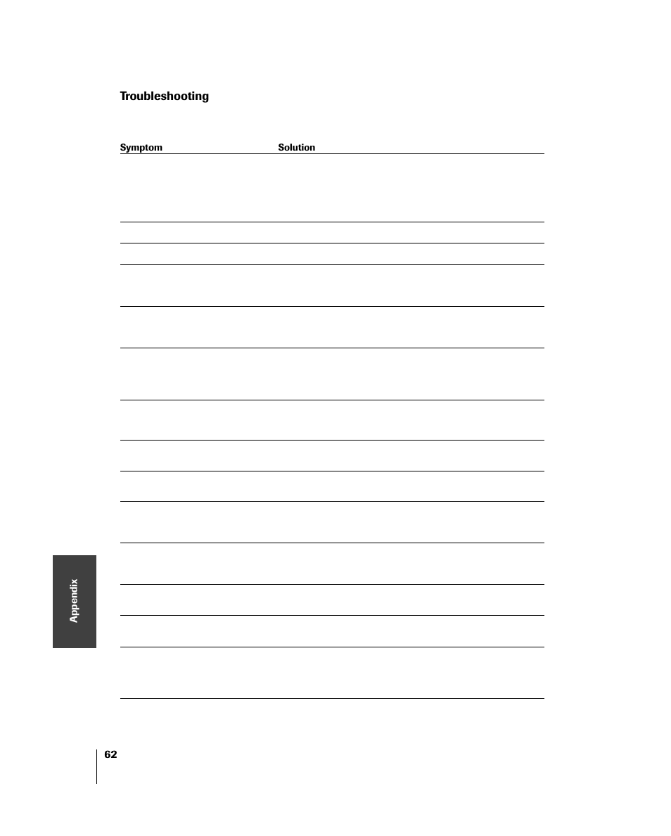 Troubleshooting | Toshiba 46HM84 User Manual | Page 62 / 71