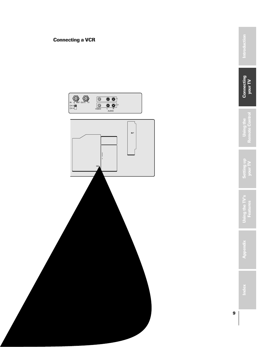 Cable box, Connecting a vcr | Toshiba 46HM84 User Manual | Page 9 / 71