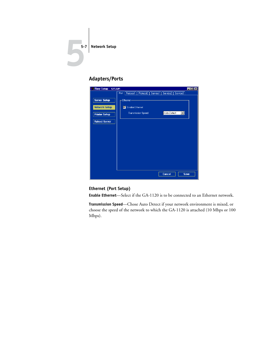 Adapters/ports | Toshiba GA-1120 User Manual | Page 105 / 168