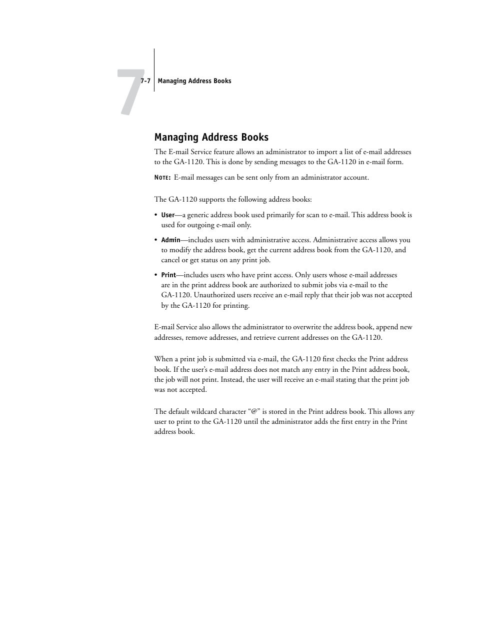 Managing address books | Toshiba GA-1120 User Manual | Page 141 / 168