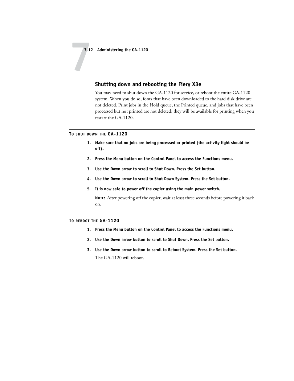 Shutting down and rebooting the fiery x3e | Toshiba GA-1120 User Manual | Page 146 / 168