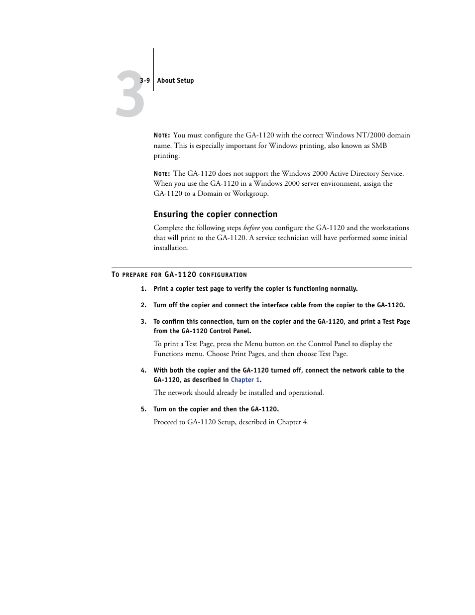 Ensuring the copier connection | Toshiba GA-1120 User Manual | Page 51 / 168