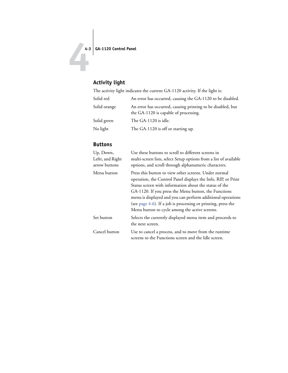Activity light, Buttons | Toshiba GA-1120 User Manual | Page 55 / 168