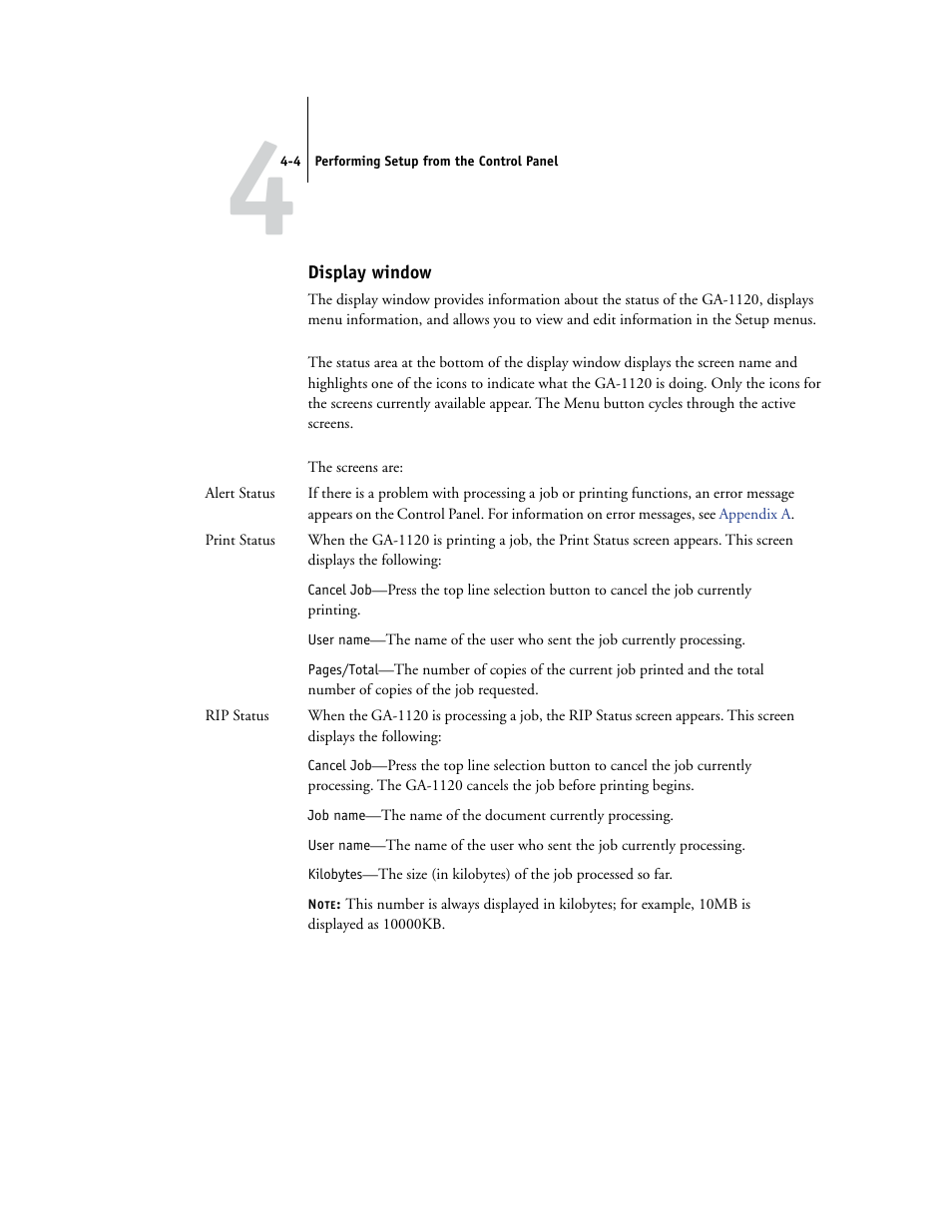Display window | Toshiba GA-1120 User Manual | Page 56 / 168