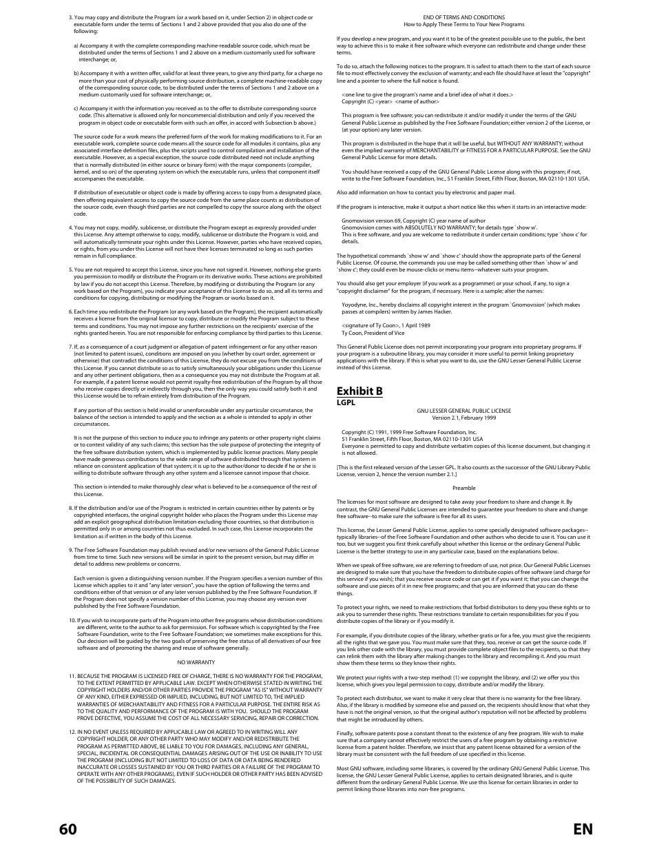 60 en, Exhibit b | Toshiba BDX2000KU User Manual | Page 60 / 67