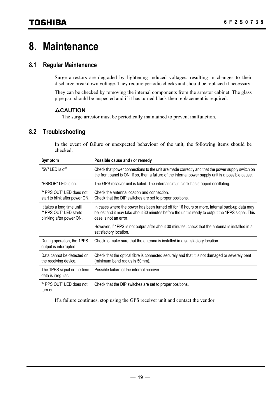 Maintenance, 1 regular maintenance, 2 troubleshooting | Toshiba HHGP1 User Manual | Page 21 / 37