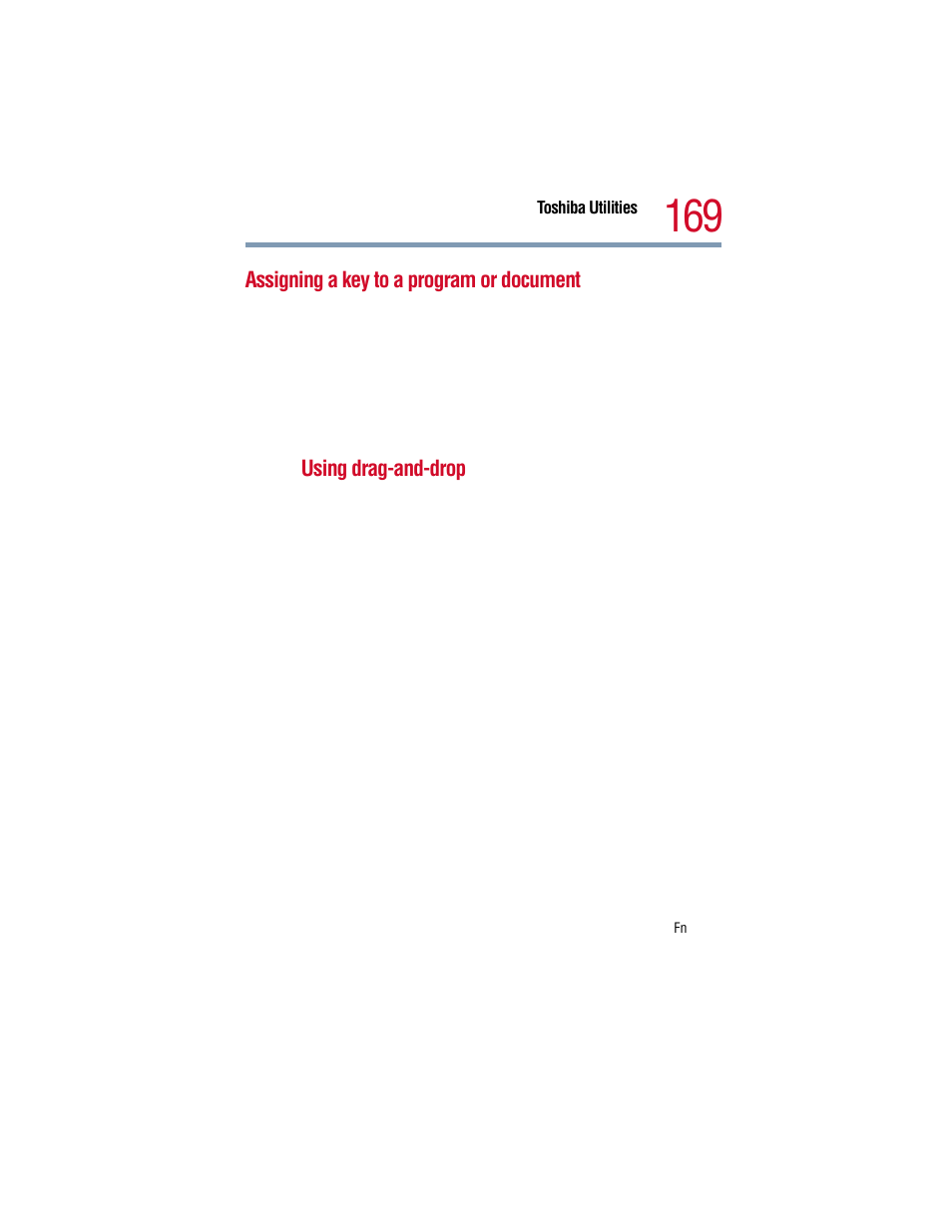 Assigning a key to a program or document | Toshiba 1805 User Manual | Page 169 / 261