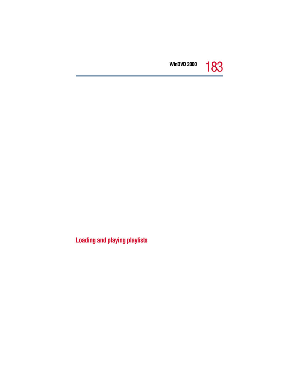 Loading and playing playlists | Toshiba 1805 User Manual | Page 183 / 261