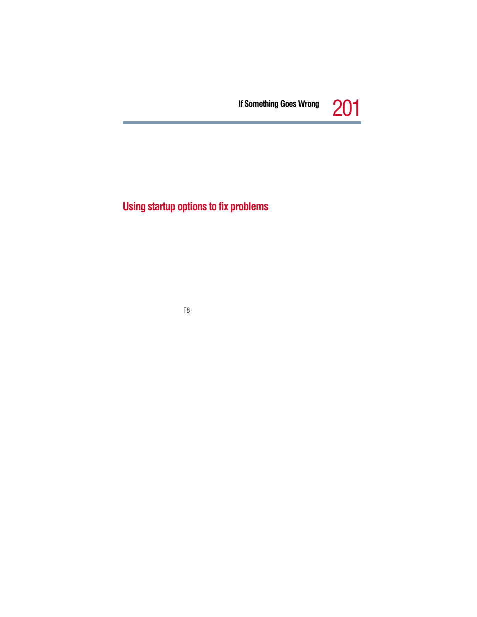 Using startup options to fix problems | Toshiba 1805 User Manual | Page 201 / 261