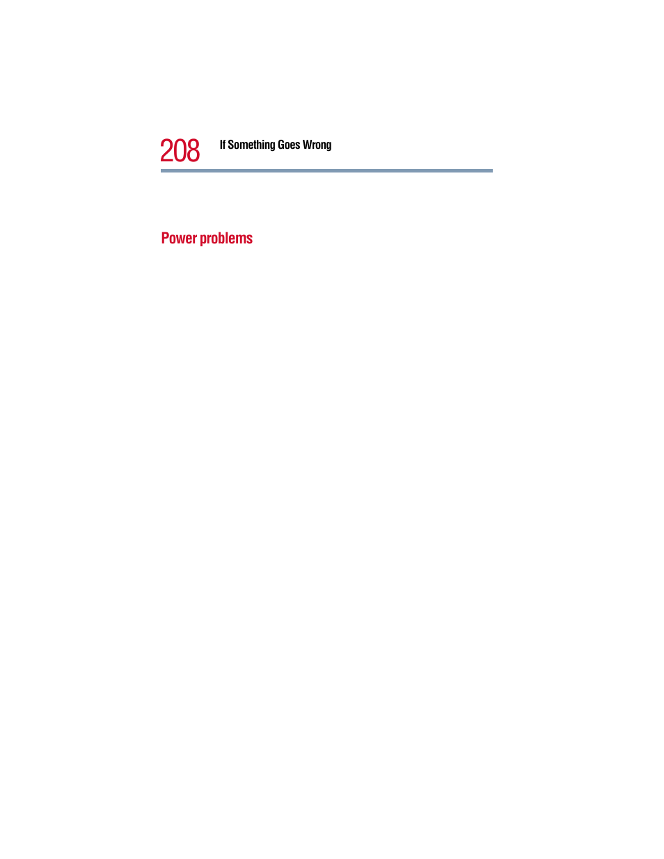 Power problems | Toshiba 1805 User Manual | Page 208 / 261