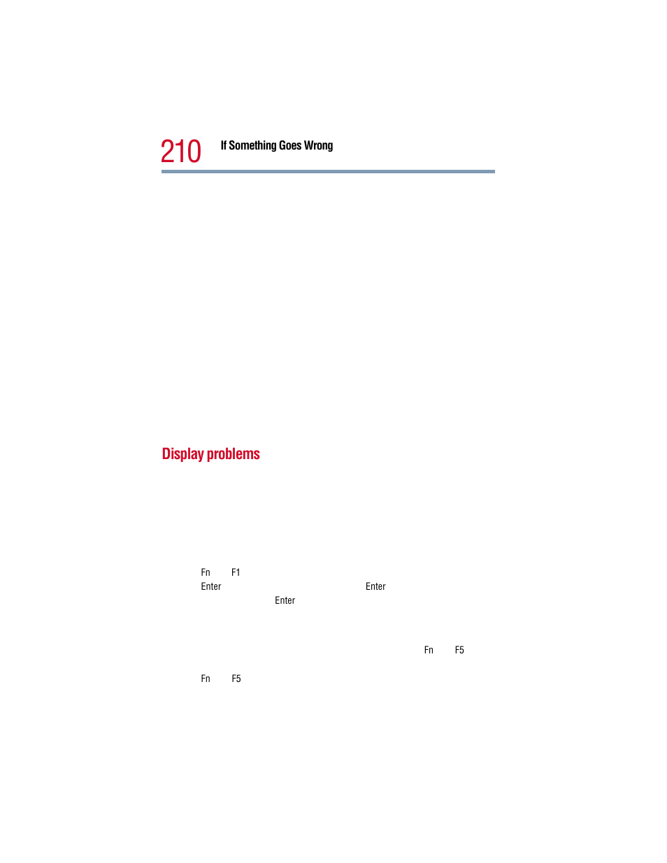 Display problems | Toshiba 1805 User Manual | Page 210 / 261